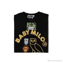Hypeyourbeast BAPE Baby Milo Owl Bronzing Tee Shirt 'BLACK'