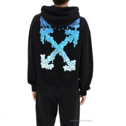 HypeYourBeast Hoodies & Jackets Off White Hoodie Black BLUE