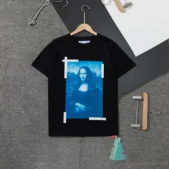 Hypeyourbeast OFF-WHITE Classic Mona Lisa Print Tee Shirt 'BLACK'