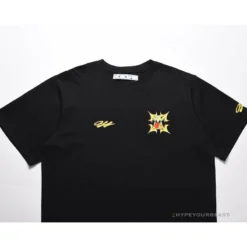 Hypeyourbeast OFF-WHITE Dimensional Arrow Angry Calf Tee Shirt 'BLACK' 22 Hypeyourbeast OFF-WHITE Dimensional Arrow Angry Calf Tee Shirt 'BLACK'