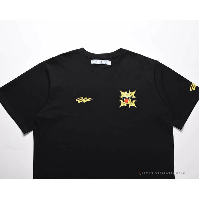 Hypeyourbeast OFF-WHITE Dimensional Arrow Angry Calf Tee Shirt 'BLACK' 6 Hypeyourbeast OFF-WHITE Dimensional Arrow Angry Calf Tee Shirt 'BLACK'