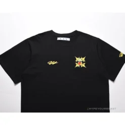 Hypeyourbeast OFF-WHITE Dimensional Arrow Angry Calf Tee Shirt 'BLACK' 28 Hypeyourbeast OFF-WHITE Dimensional Arrow Angry Calf Tee Shirt 'BLACK'