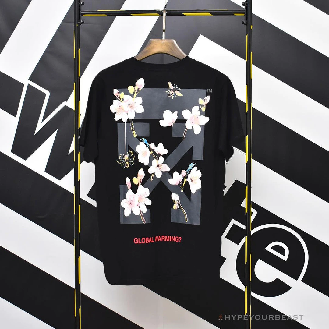 Hypeyourbeast OFF-WHITE Sakura Tee Shirt 'BLACK' T-Shirts 4 Hypeyourbeast OFF-WHITE Sakura Tee Shirt 'BLACK' T-Shirts