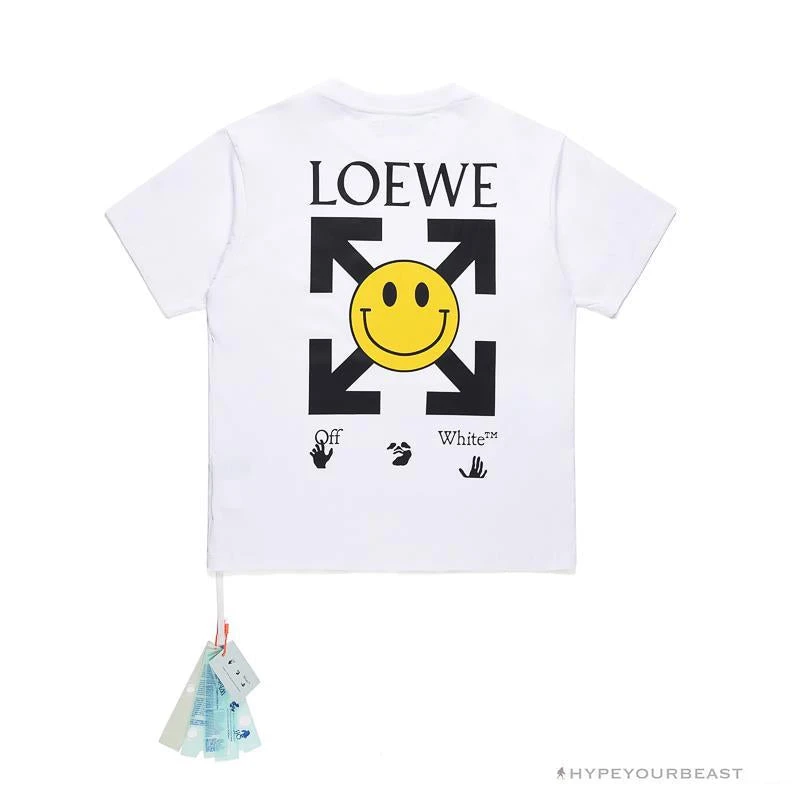 Hypeyourbeast OFF-WHITE X LOEW X SMILEY Tee Shirt 'WHITE' T-Shirts 2 Hypeyourbeast OFF-WHITE X LOEW X SMILEY Tee Shirt 'WHITE' T-Shirts