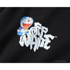 Hypeyourbeast OFF-WHITE Graffiti Letter Doraemon Tee Shirt ' BLACK' T-Shirts