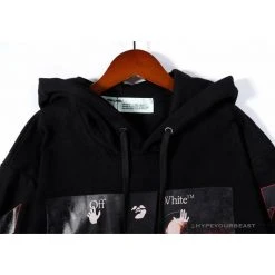 Hypeyourbeast OFF-WHITE Skull And Writing Hoodie 'BLACK' Hoodies & Jackets