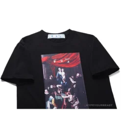 Hypeyourbeast OFF-WHITE Baroque Angel Religious Painting Tee Shirt 'BLACK' T-Shirts