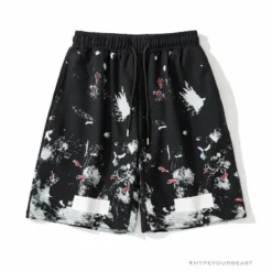 Hypeyourbeast Pants OFF-WHITE Hot Starry Sky Fireworks Shorts 'BLACK'