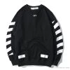 Hypeyourbeast Shirts OFF-WHITE Classic Basic Cotton Terry Round Long Sleeve Shirt 'BLACK'