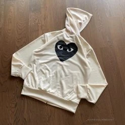 HypeYourBeast CDG Hoodie Cream Hoodies & Jackets