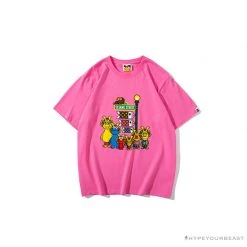 Hypeyourbeast Clothes BAPE Baby Milo Sesame Street Carp Streamer Tee Shirt 'PINK'