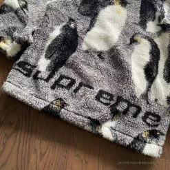 HypeYourBeast Supreme Penguins Hooded Fleece Jacket Black Hoodies & Jackets