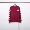 Hypeyourbeast OFF-WHITE Rubber Strip Arrow Hoodie 'WINE RED'