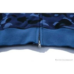Hypeyourbeast BAPE X PSG Paris Saint-Germain Camouflage Blue Hoodie Clothes