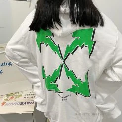 HypeYourBeast Off-White Green Hoodie - White Hoodies & Jackets