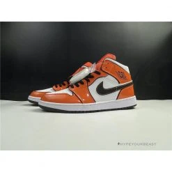 Hypeyourbeast Air Jordan 1 Mid Turf Orange Patent