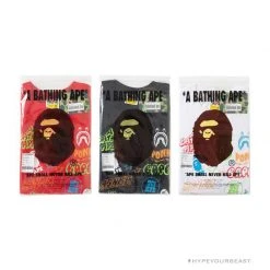 Hypeyourbeast Clothes BAPE Street Graffiti Tee Shirt 'RED'