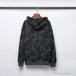 Hypeyourbeast BAPE X Bathing Ape Head Camouflage Hoodie 'GREY'