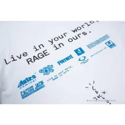 Hypeyourbeast OFF-WHITE Travis Scott Fortnite Peripheral Rap Tee Shirt 'WHITE'