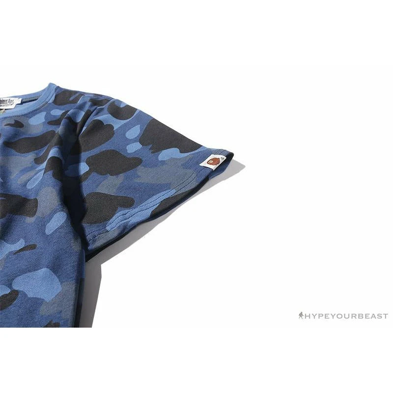 Hypeyourbeast BAPE Camouflage Shark Head Classic Cotton Short Sleeve Tee Shirt 'BLUE' Clothes 6 Hypeyourbeast BAPE Camouflage Shark Head Classic Cotton Short Sleeve Tee Shirt 'BLUE' Clothes