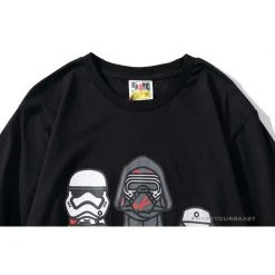 Hypeyourbeast BAPE X Star Wars Collaboration Black Warrior Tee Shirt 'BLACK'