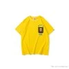 Hypeyourbeast BAPE KIDS Small Net Pocket Ape Man Head Tee Shirt 'YELLOW' Clothes