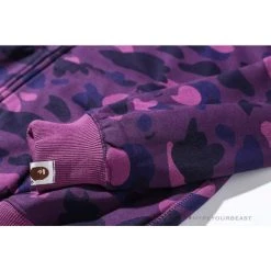 Hypeyourbeast BAPE Shark Head Classic Embroidered Camouflage Zip-Up Hoodie 'PURPLE' Clothes 20 Hypeyourbeast BAPE Shark Head Classic Embroidered Camouflage Zip-Up Hoodie 'PURPLE' Clothes