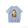 Hypeyourbeast BAPE Baby Milo Color Square Ape Head Tee Shirt 'BLUE' Clothes