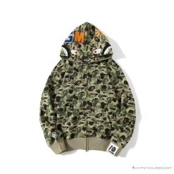 Hypeyourbeast Clothes BAPE Chinese Style Ink Camouflage 10th Anniversary Limited Hoodie 'GREEN'