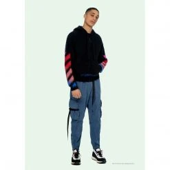 HypeYourBeast Off White Hoodie Blue Pink Hoodies & Jackets