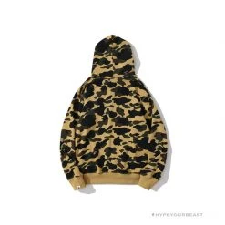 HypeYourBeast BAPE Camouflage Kangaroo Hooded Hoodie Yellow Clothes