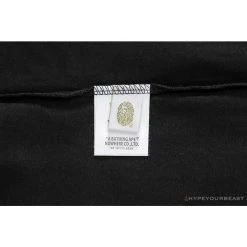 Hypeyourbeast Clothes BAPE Classic Embroidered Logo Ape Head Tee Shirt 'BLACK'