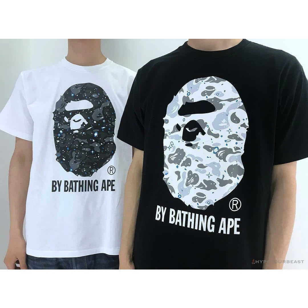 Hypeyourbeast BAPE Starry Sky Camouflage Luminous Great Ape Man Head Tee Shirt 'WHITE' 6 Hypeyourbeast BAPE Starry Sky Camouflage Luminous Great Ape Man Head Tee Shirt 'WHITE'