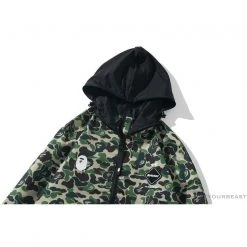Hypeyourbeast BAPE X FCRB Joint Double Zip Camouflage Hoodie 'GREEN'