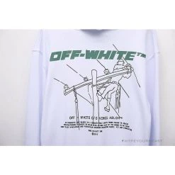 Hypeyourbeast OFF-WHITE Hand-Painted Utility Pole Worker Hoodie 'WHITE'
