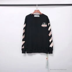 Hypeyourbeast OFF-WHITE Rubber Strip Arrow Long Sleeve Shirt 'BLACK'