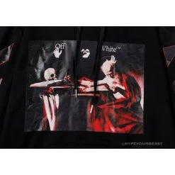 Hypeyourbeast OFF-WHITE Skull And Writing Hoodie 'BLACK' Hoodies & Jackets