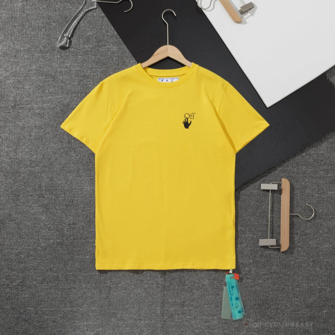 Hypeyourbeast OFF-WHITE Spray Paint Arrow Tee Shirt 'YELLOW' 1 Hypeyourbeast OFF-WHITE Spray Paint Arrow Tee Shirt 'YELLOW'