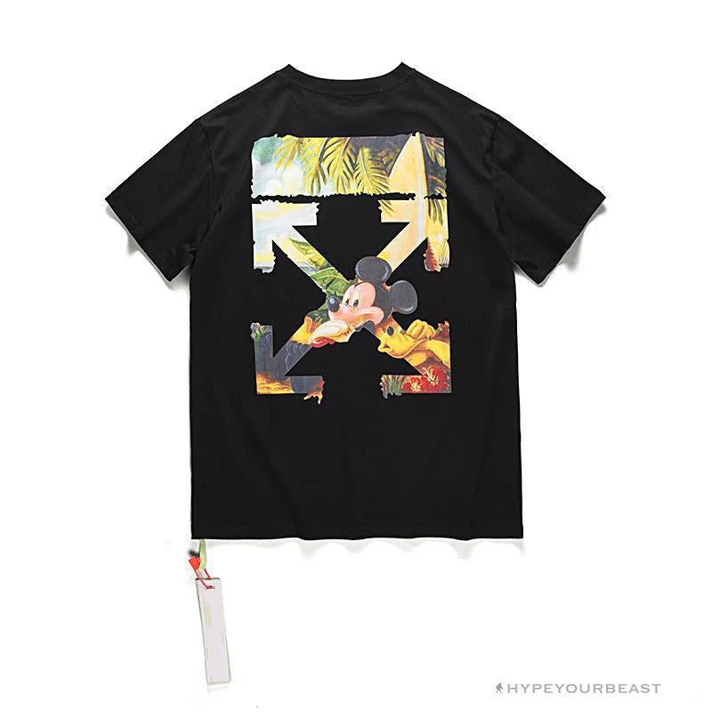 Hypeyourbeast OFF-WHITE Disney Spring X Summer Mickey With Pluto Tee Shirt 'BLACK' T-Shirts 2 Hypeyourbeast OFF-WHITE Disney Spring X Summer Mickey With Pluto Tee Shirt 'BLACK' T-Shirts