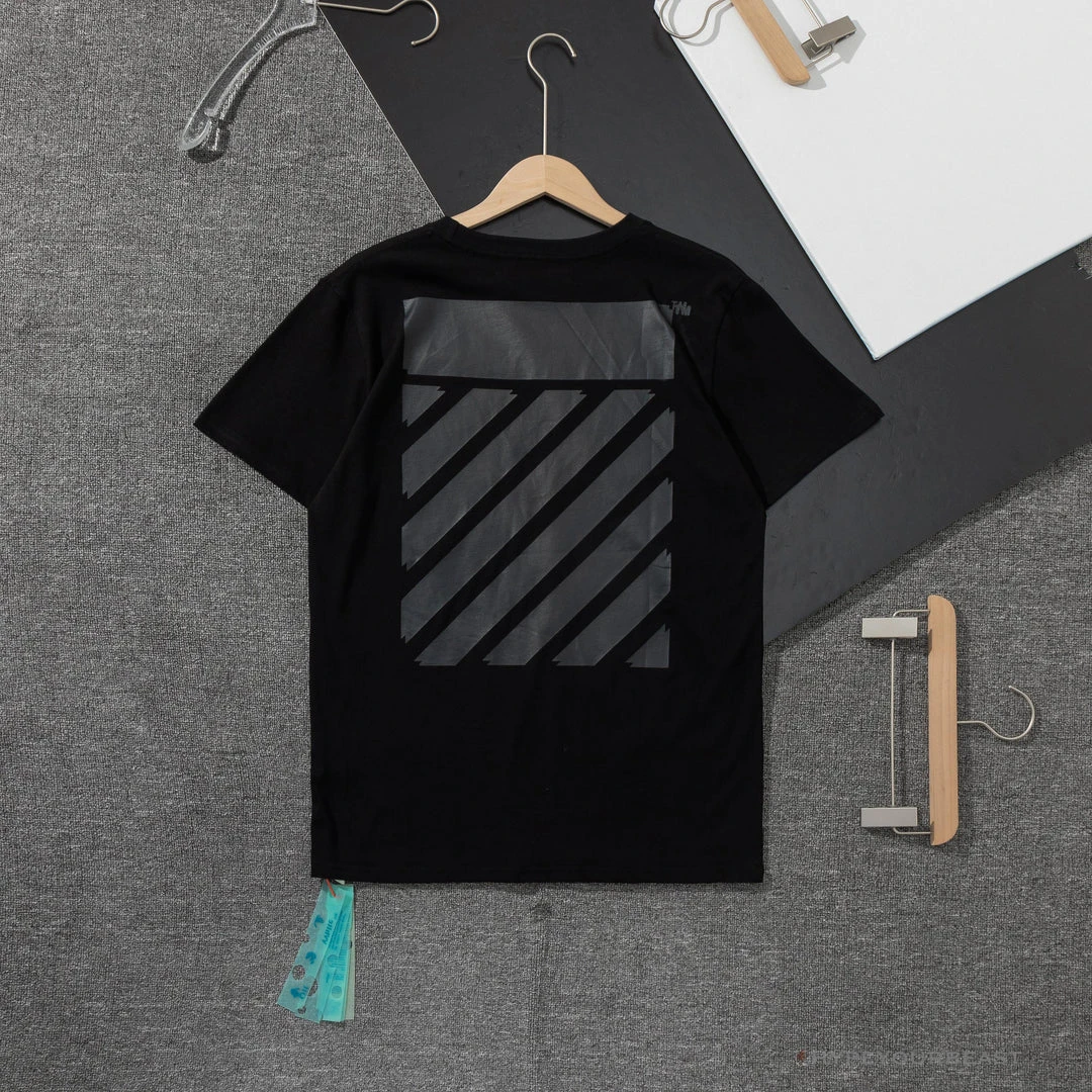 Hypeyourbeast OFF-WHITE Double Tee Shirt 'BLACK' 1 Hypeyourbeast OFF-WHITE Double Tee Shirt 'BLACK'