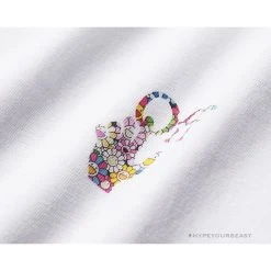 Hypeyourbeast OFF-WHITE Takashi Murakami Chrysanthemum Tee Shirt 'WHITE' T-Shirts