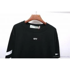 Hypeyourbeast Shirts OFF-WHITE Classic Basic Cotton Terry Round Long Sleeve Shirt 'BLACK'