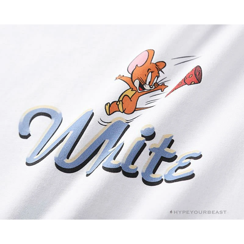 Hypeyourbeast OFF-WHITE Summer Tom And Jerry Print Tee Shirt 'WHITE' T-Shirts 6 Hypeyourbeast OFF-WHITE Summer Tom And Jerry Print Tee Shirt 'WHITE' T-Shirts