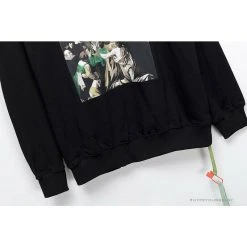 Hypeyourbeast OFF-WHITE New Madonna Painting Cotton Terry Long Sleeve Shirt 'BLACK' Shirts 17 Hypeyourbeast OFF-WHITE New Madonna Painting Cotton Terry Long Sleeve Shirt 'BLACK' Shirts