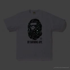 Hypeyourbeast BAPE Starry Sky Camouflage Luminous Great Ape Man Head Tee Shirt 'WHITE' 9 Hypeyourbeast BAPE Starry Sky Camouflage Luminous Great Ape Man Head Tee Shirt 'WHITE'