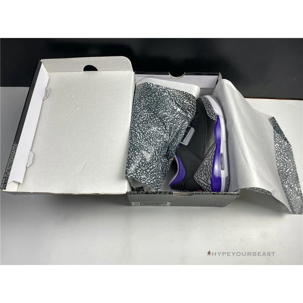 Hypeyourbeast Air Jordan 3 'Court Purple Black Cement' 7 Hypeyourbeast Air Jordan 3 'Court Purple Black Cement'