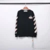 Hypeyourbeast OFF-WHITE Rubber Strip Arrow Hoodie 'BLACK'