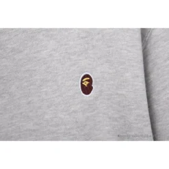 Hypeyourbeast BAPE Classic Ape Head Embroidered Long Sleeve Shirt 'GREY'