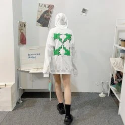 HypeYourBeast Off-White Green Hoodie - White Hoodies & Jackets