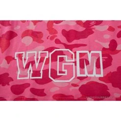 Hypeyourbeast BAPE Pink Camouflage Shark Head Fake Zipper Tee Shirt